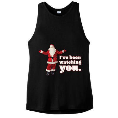 Santa I've Been Watching You Ladies PosiCharge Tri-Blend Wicking Tank