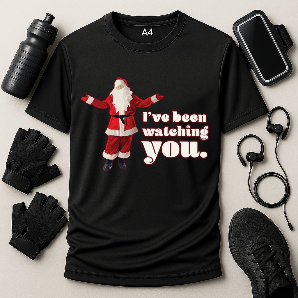 Santa I've Been Watching You Performance Shirt
