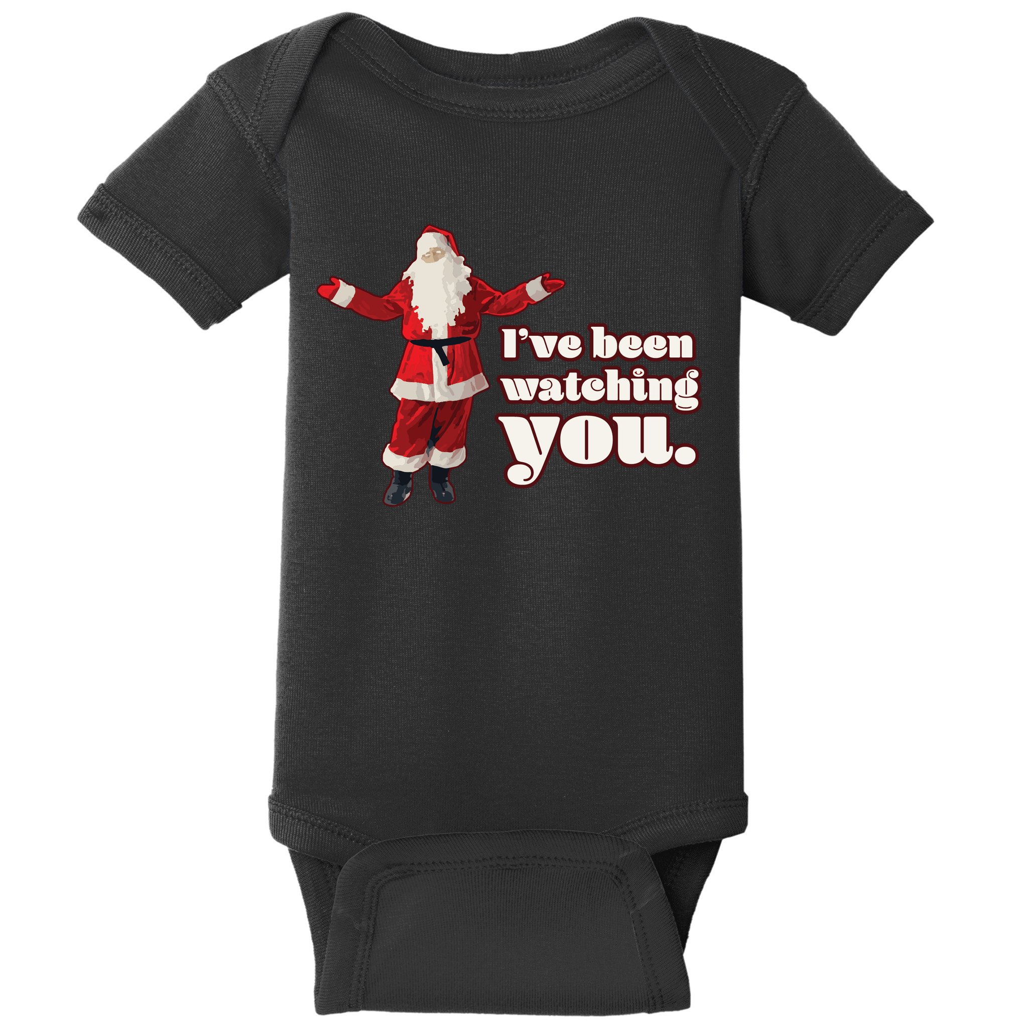 Santa I've Been Watching You Baby Bodysuit