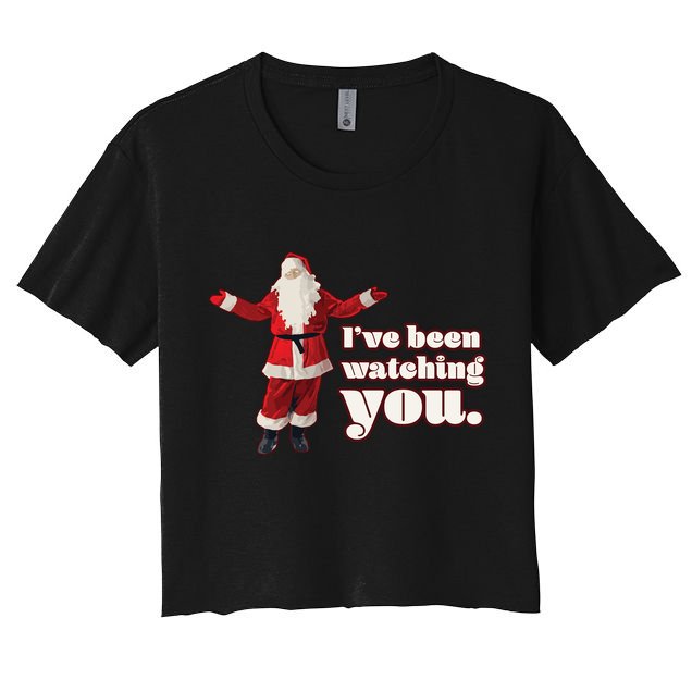 Santa I've Been Watching You Crop Top
