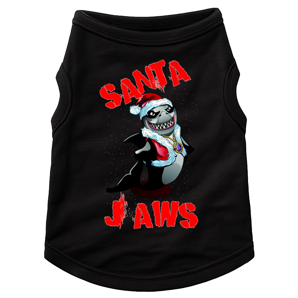 Santa Jaws Christmas Doggie Tank