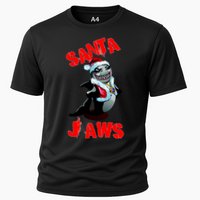 Santa Jaws Christmas Cooling Performance Crew T-Shirt