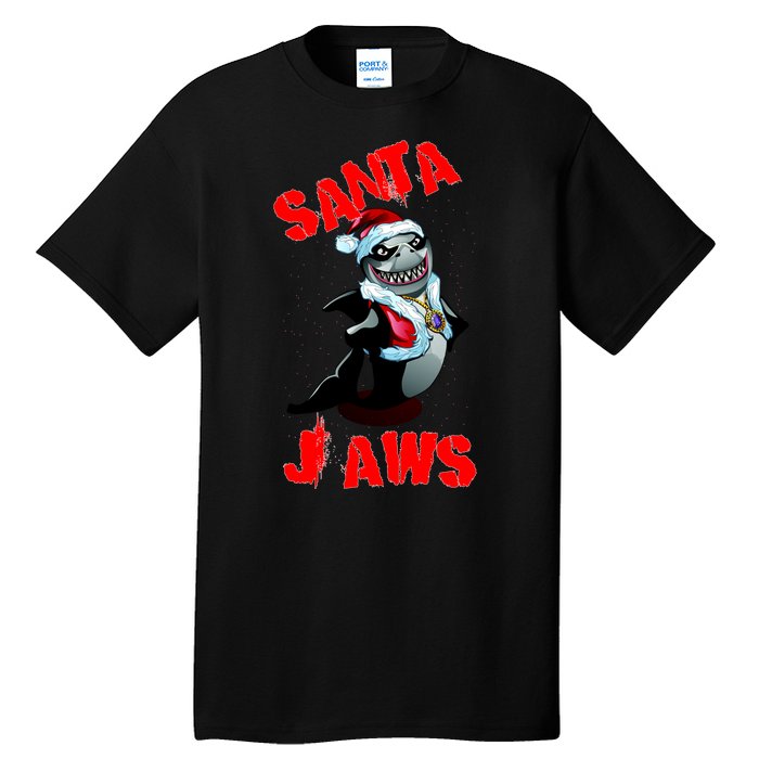 Santa Jaws Christmas Tall T-Shirt