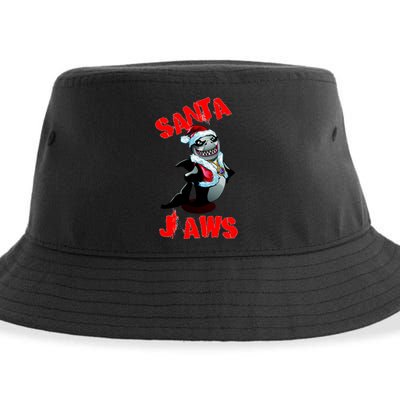 Santa Jaws Christmas Sustainable Bucket Hat