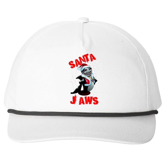 Santa Jaws Christmas Snapback Five-Panel Rope Hat