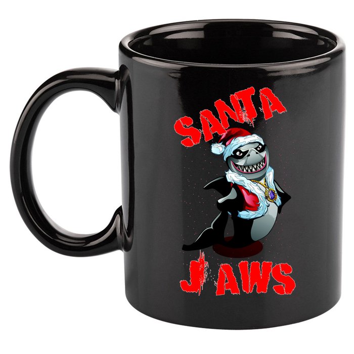 Santa Jaws Christmas 11oz C Handle Ceramic Mug