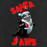Santa Jaws Christmas 11oz C Handle Ceramic Mug
