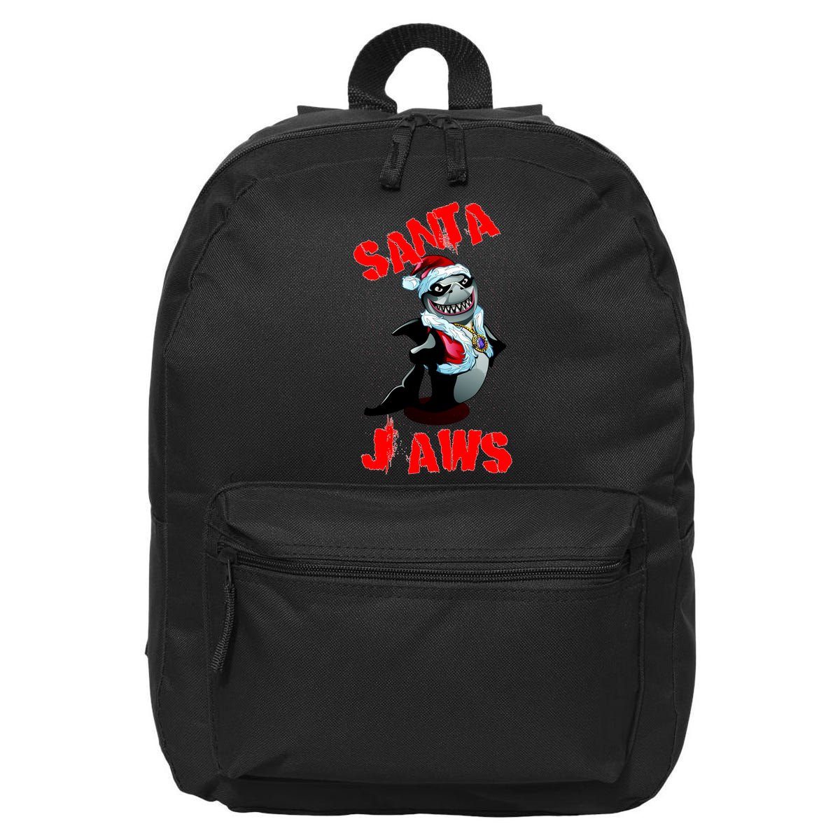 Santa Jaws Christmas 16 in Basic Backpack
