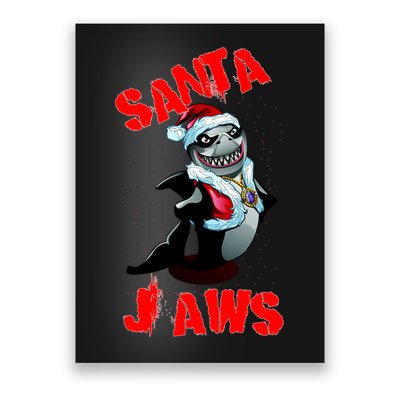 Santa Jaws Christmas Poster