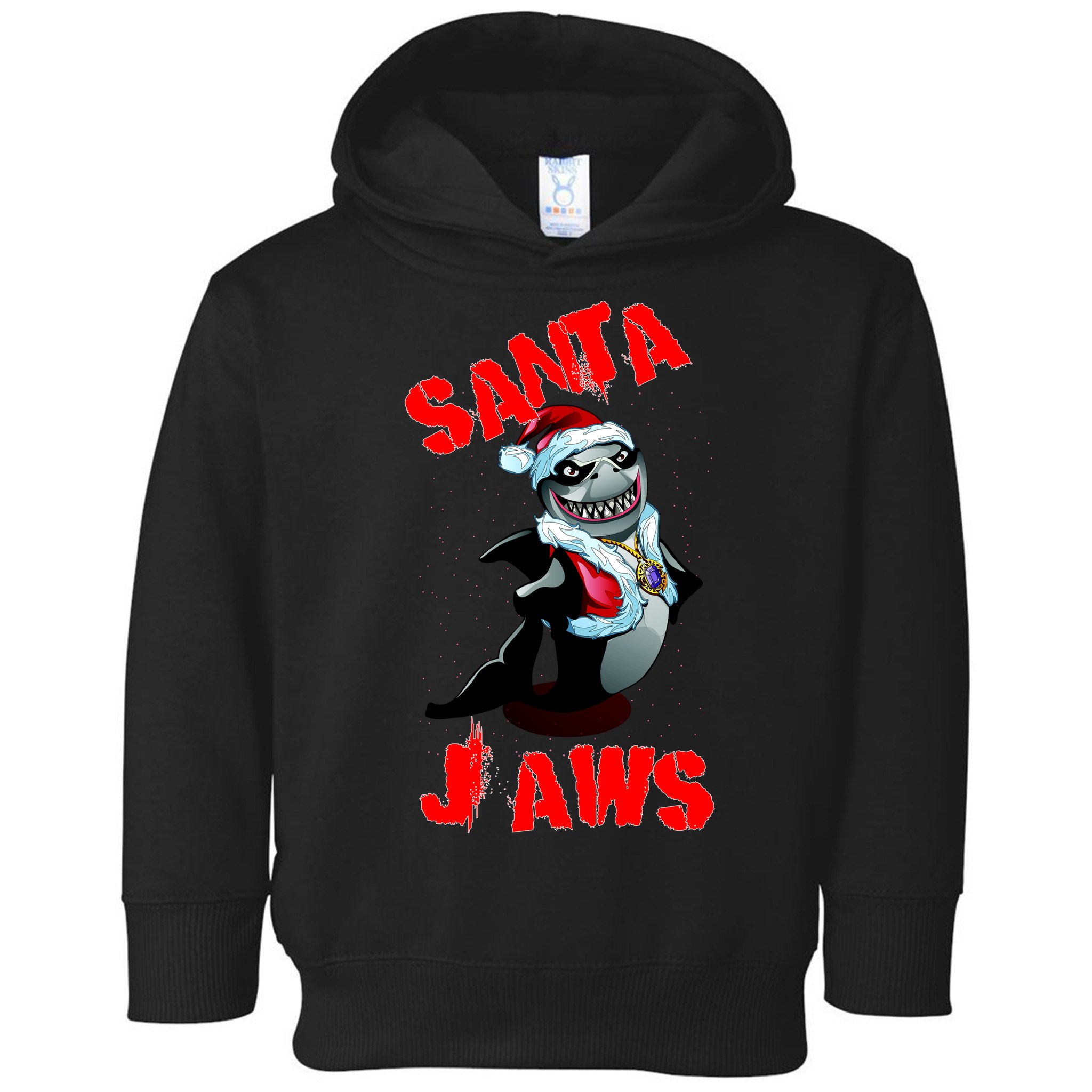 Santa Jaws Christmas Toddler Hoodie