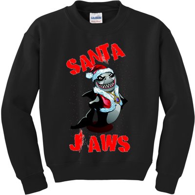Santa Jaws Christmas Kids Sweatshirt