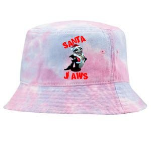 Santa Jaws Christmas Tie-Dyed Bucket Hat