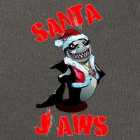 Santa Jaws Christmas Cotton Canvas Backpack