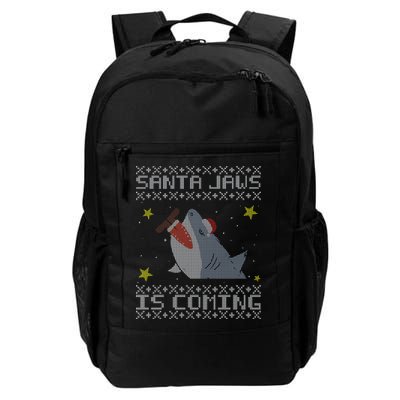 Santa Jaws Is Coming Ugly Christmas Backpack