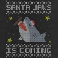 Santa Jaws Is Coming Ugly Christmas Adult Drive Performance Visor