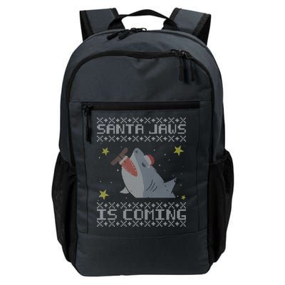 Santa Jaws Is Coming Ugly Christmas Daily Commute Backpack