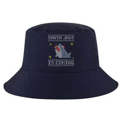 Santa Jaws Is Coming Ugly Christmas Cool Comfort Performance Bucket Hat
