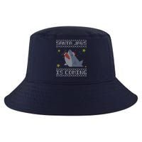 Santa Jaws Is Coming Ugly Christmas Cool Comfort Performance Bucket Hat