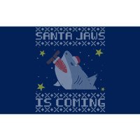 Santa Jaws Is Coming Ugly Christmas Bumper Sticker