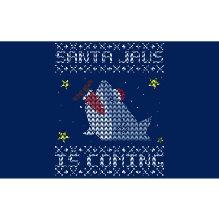 Santa Jaws Is Coming Ugly Christmas Bumper Sticker