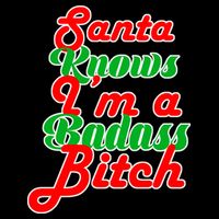 Santa Knows I'm A Badass B*tch 16 in Basic Backpack