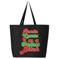 Santa Knows I'm A Badass B*tch 25L Jumbo Tote
