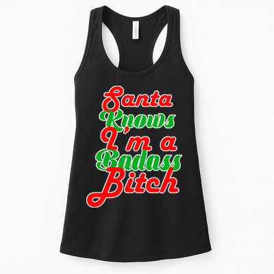 Santa Knows I'm A Badass B*tch Womens Tank Top