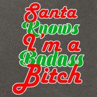 Santa Knows I'm A Badass B*tch Cotton Canvas Backpack