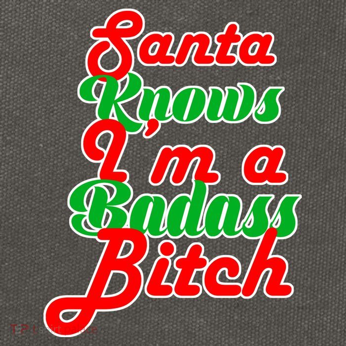 Santa Knows I'm A Badass B*tch Cotton Canvas Backpack