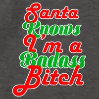Santa Knows I'm A Badass B*tch Vector Backpack