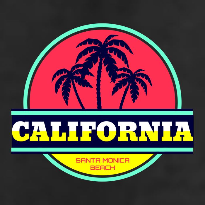 Santa Monica Beach 7 Panel Mesh Trucker Snapback Hat