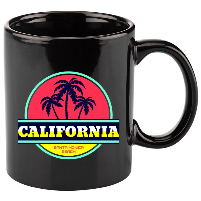Santa Monica Beach 11oz C Handle Ceramic Mug