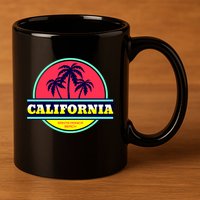Santa Monica Beach 11oz C Handle Ceramic Mug
