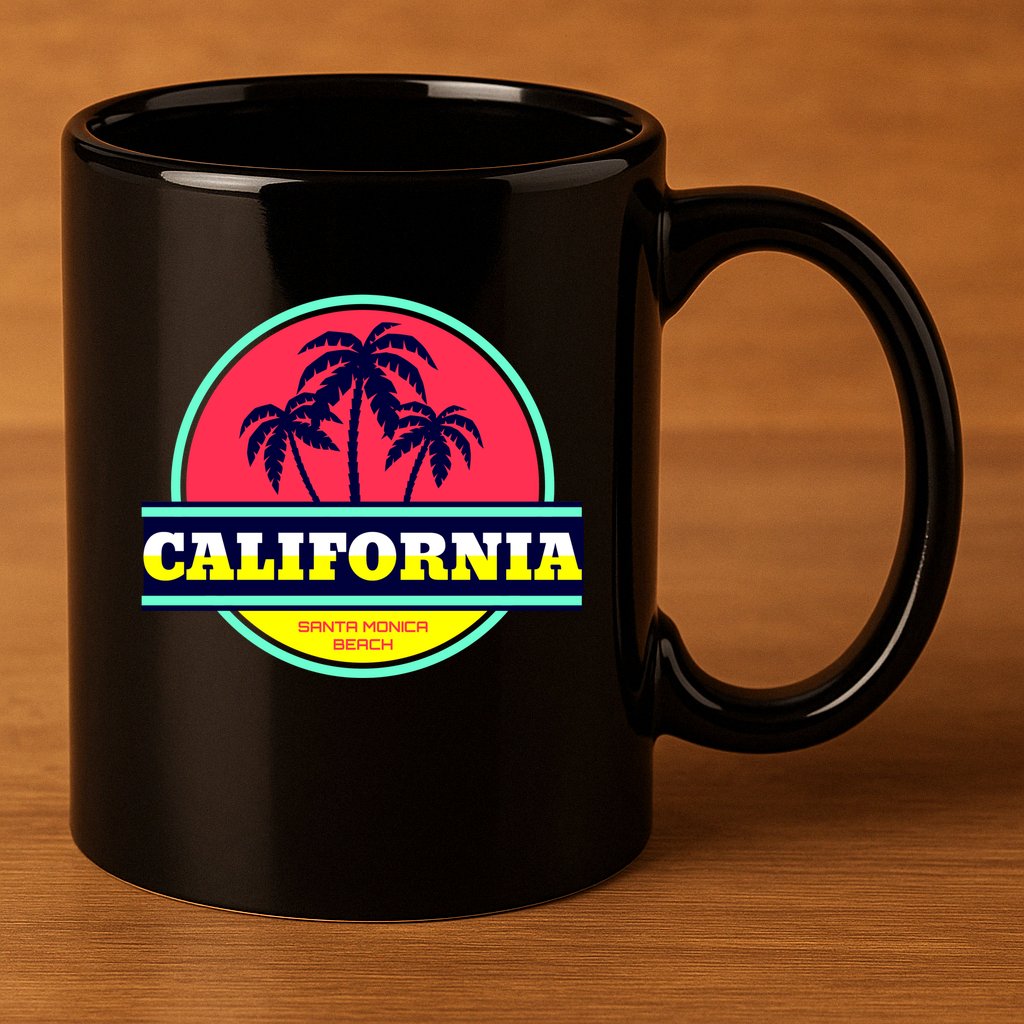 Santa Monica Beach 11oz C Handle Ceramic Mug