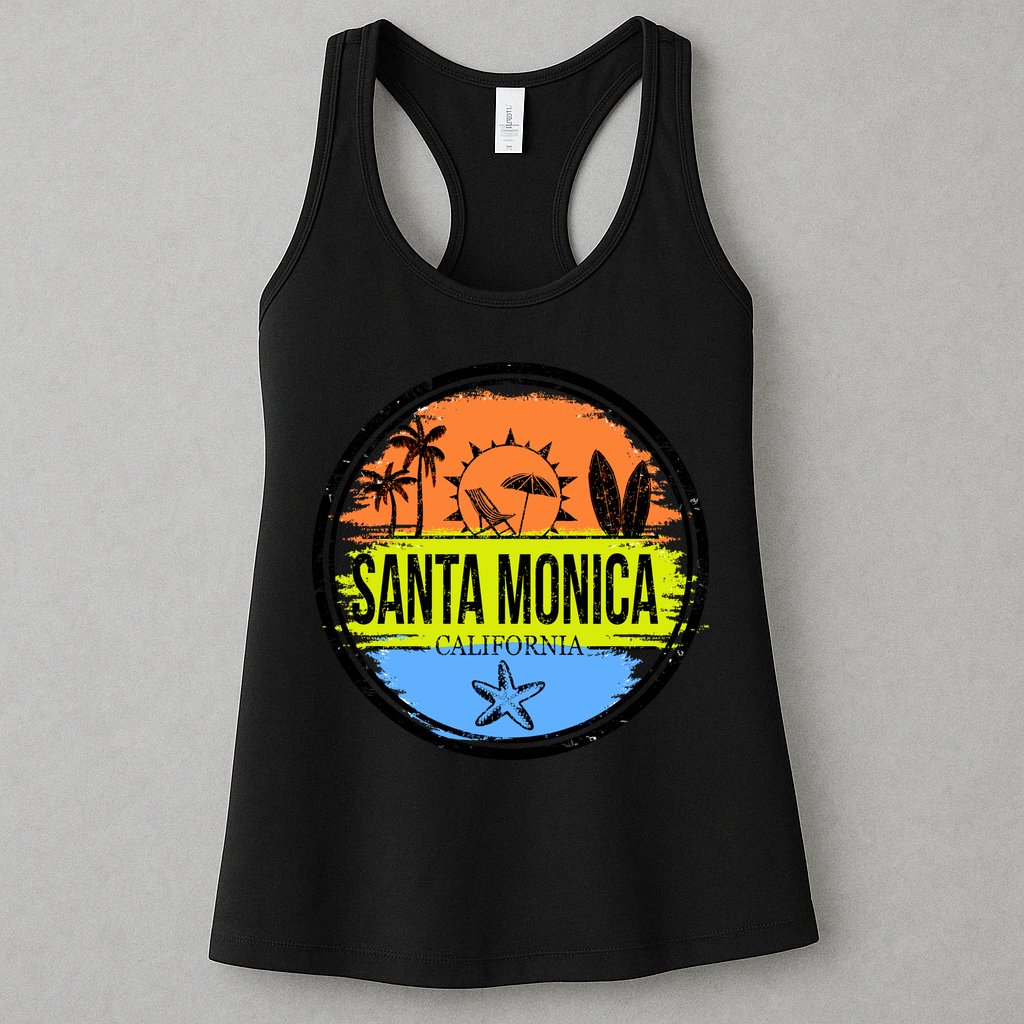 Santa Monica California Womens Tank Top