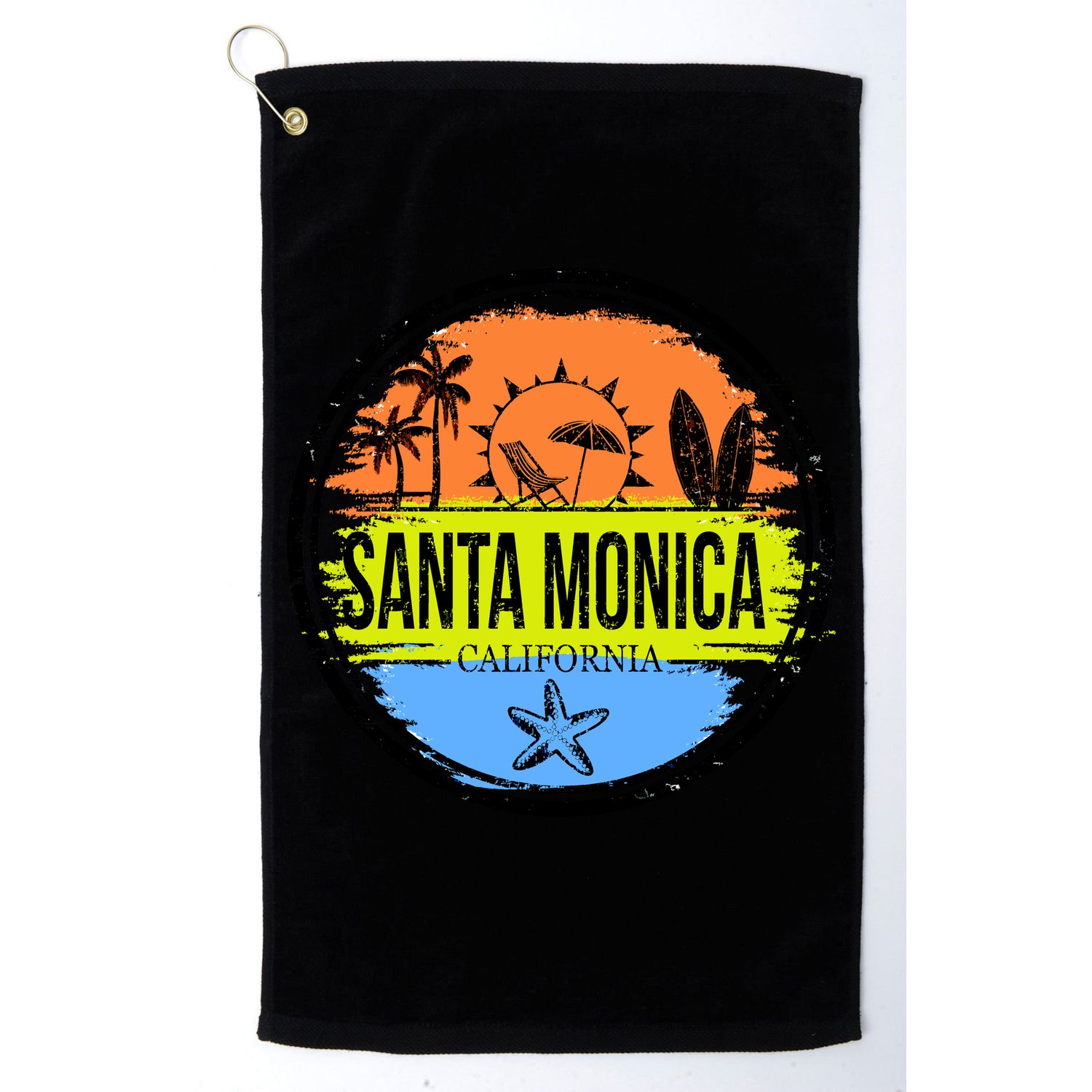 Santa Monica California Golf Towel
