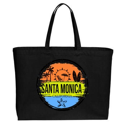 Santa Monica California Cotton Canvas Jumbo Tote