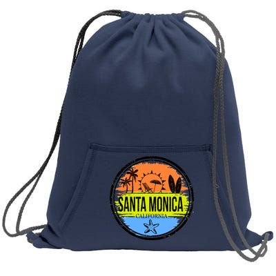 Santa Monica California Sweatshirt Cinch Pack Bag