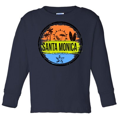 Santa Monica California Toddler Long Sleeve Shirt