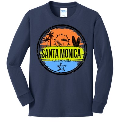 Santa Monica California Kids Long Sleeve Shirt