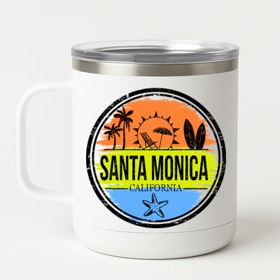 Santa Monica California 12 oz Stainless Steel Tumbler Cup