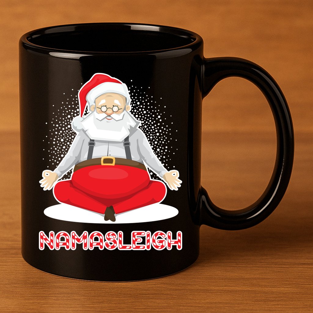 Santa Namasleigh 11oz C Handle Ceramic Mug