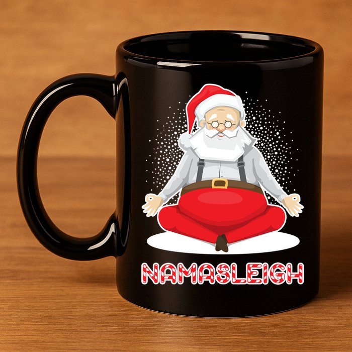 Santa Namasleigh 11oz C Handle Ceramic Mug