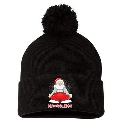 Santa Namasleigh Pom Pom 12in Knit Beanie