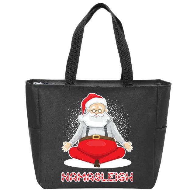 Santa Namasleigh Zip Tote Bag
