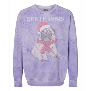 Santa Paws Pug Colorblast Crewneck Sweatshirt