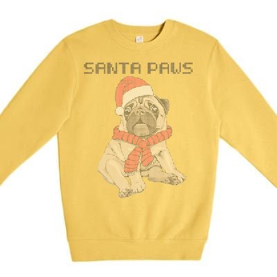 Santa Paws Pug Premium Crewneck Sweatshirt