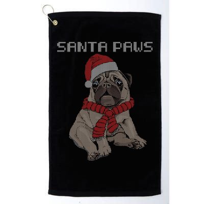 Santa Paws Pug Golf Towel