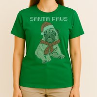 Santa Paws Pug T-Shirt