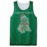 Santa Paws Pug Mesh Reversible Basketball Jersey Tank